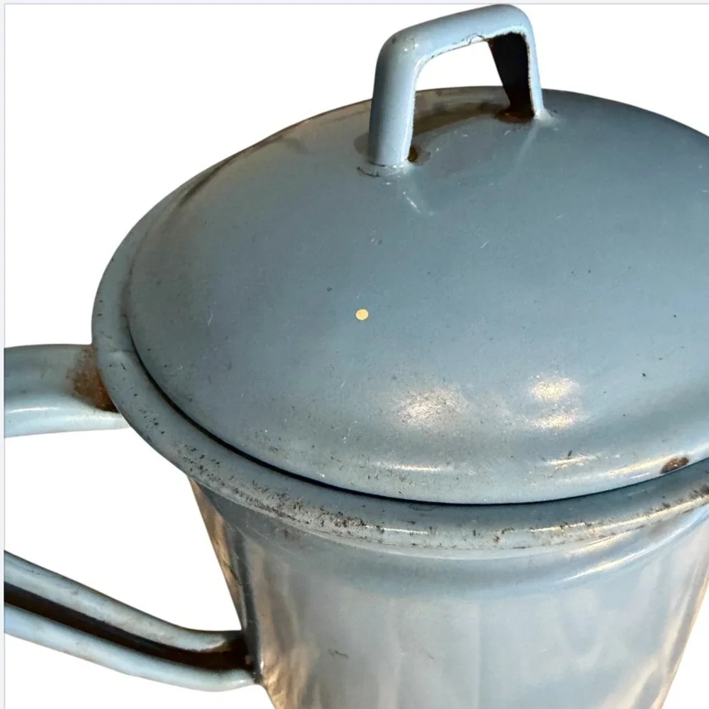 Vtg Blue Enamelware 6